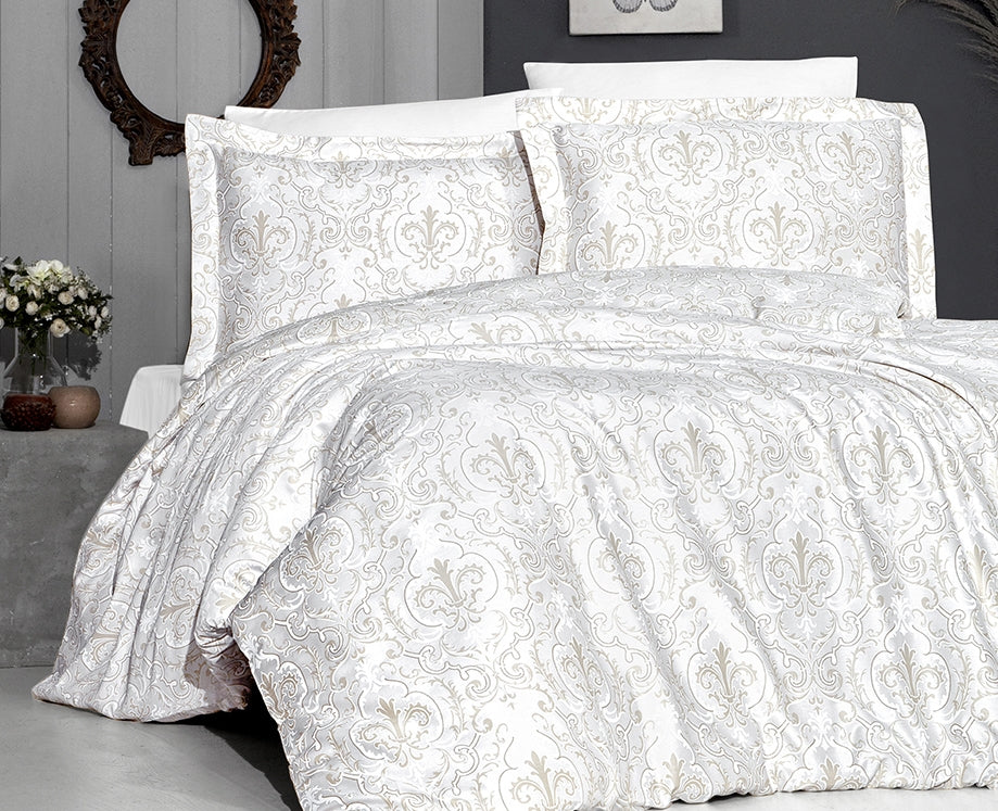 Постільна білизна First Choice Cotton Satin 160 х 220 см сімейна Delmor Cream