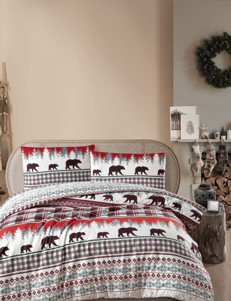 Комплект постільної білизни First Choice Flanel 200x220 см Cozy Tile