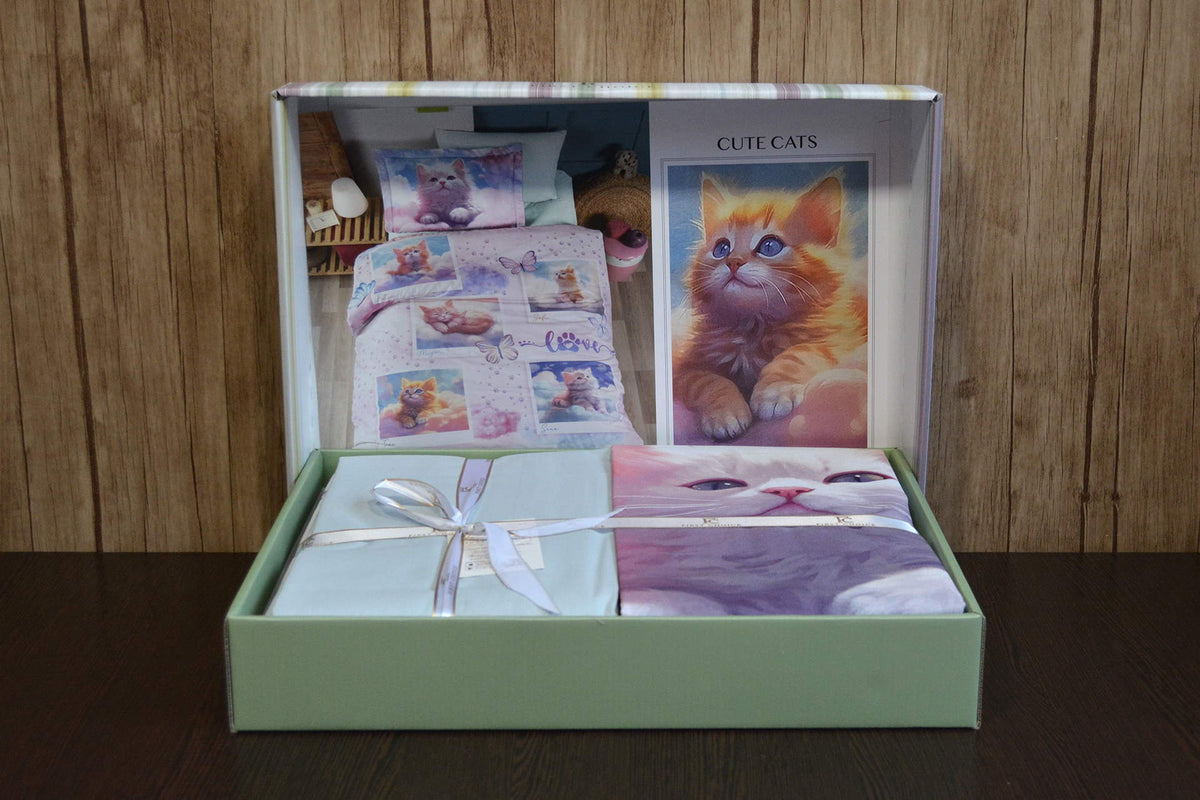 Постільна білизна  First Choice Exclusive Digital Ranforce 160 х 220 см Cute Cats