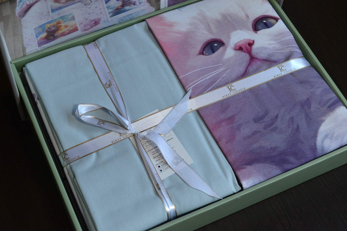 Постільна білизна  First Choice Exclusive Digital Ranforce 160 х 220 см Cute Cats
