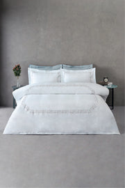 Комплект постільної білизни Dantela Digital Satin 200х220 см Delia Mavi