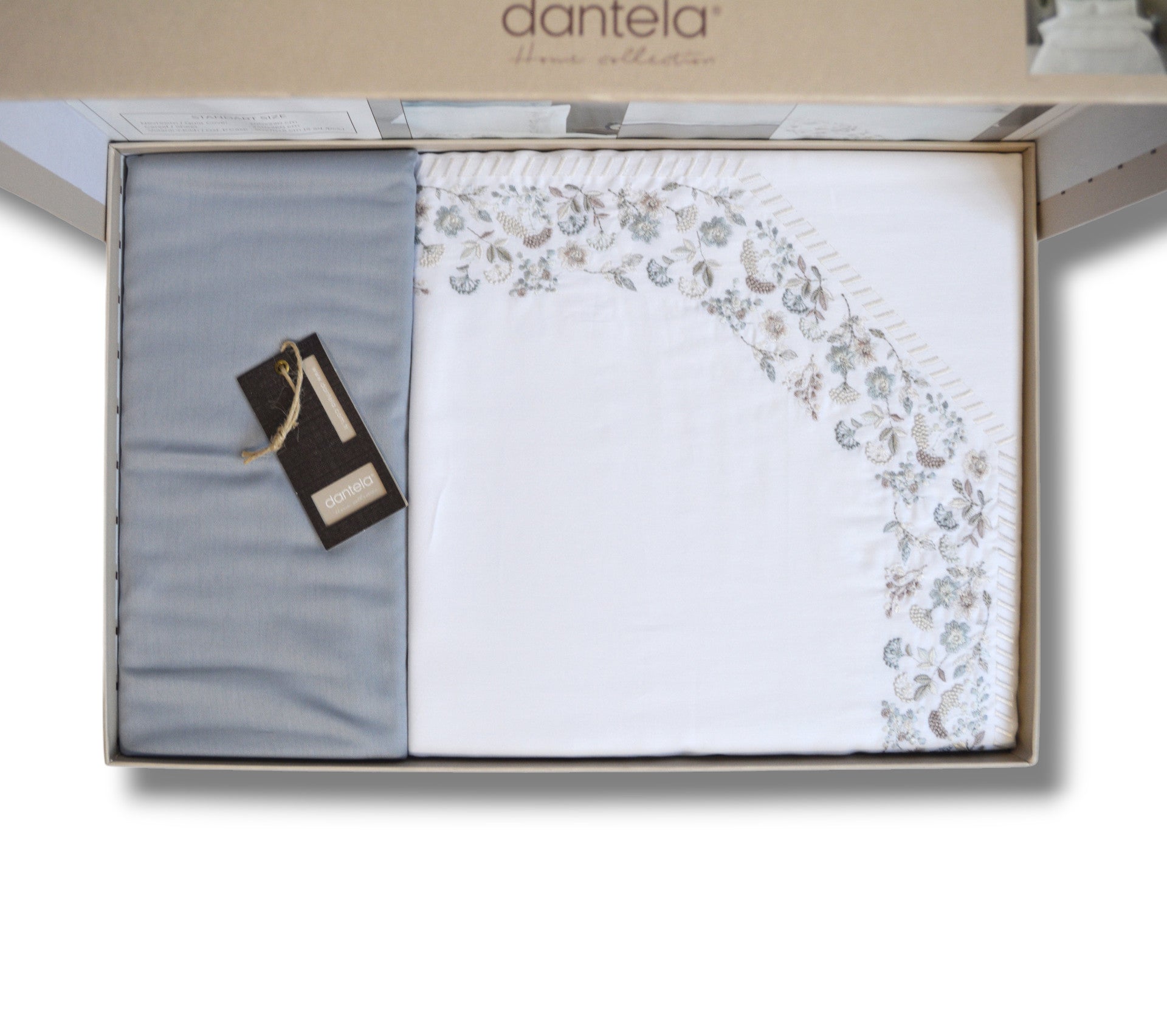 Комплект постільної білизни Dantela Digital Satin 200х220 см Delia Mavi