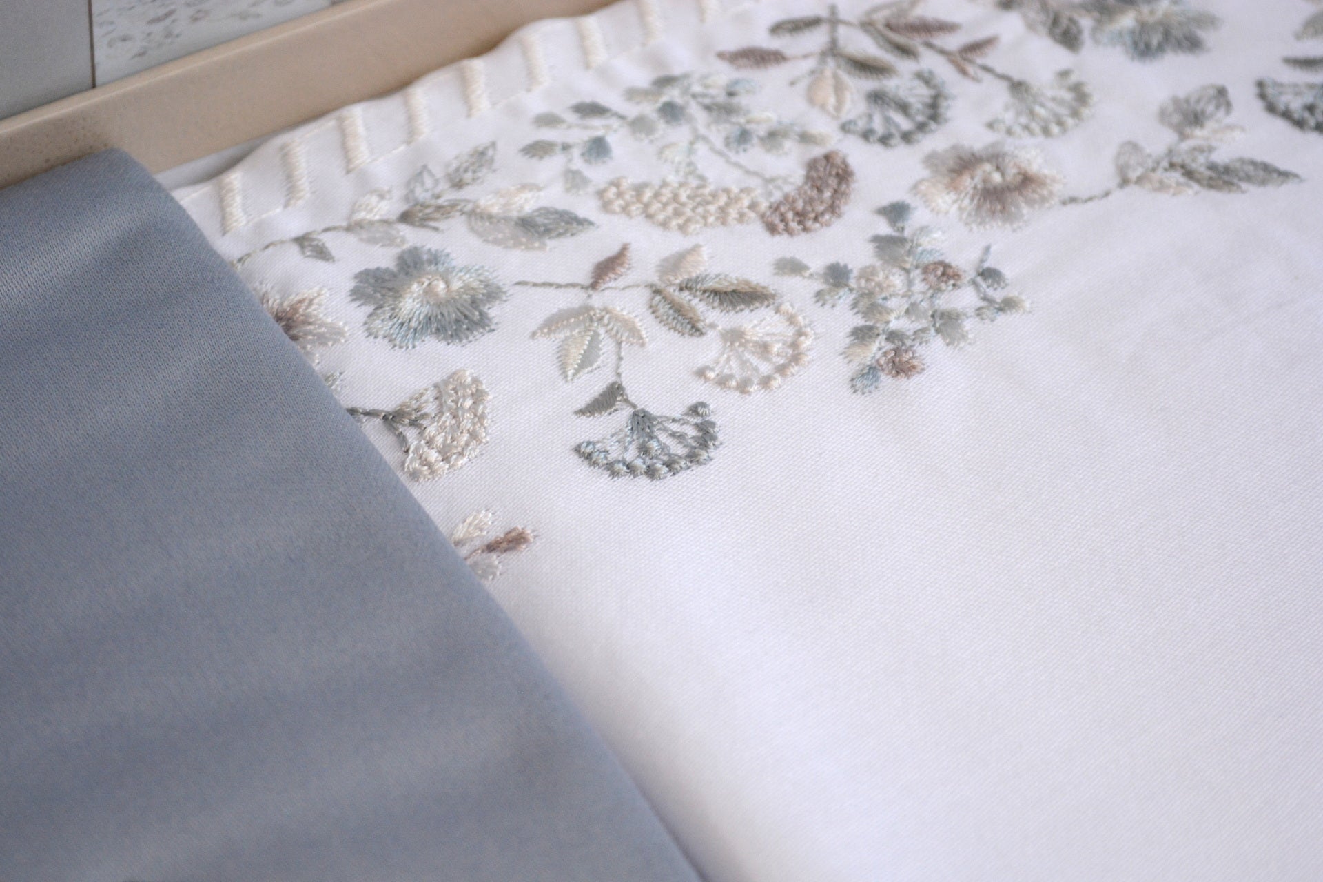 Комплект постільної білизни Dantela Digital Satin 200х220 см Delia Mavi