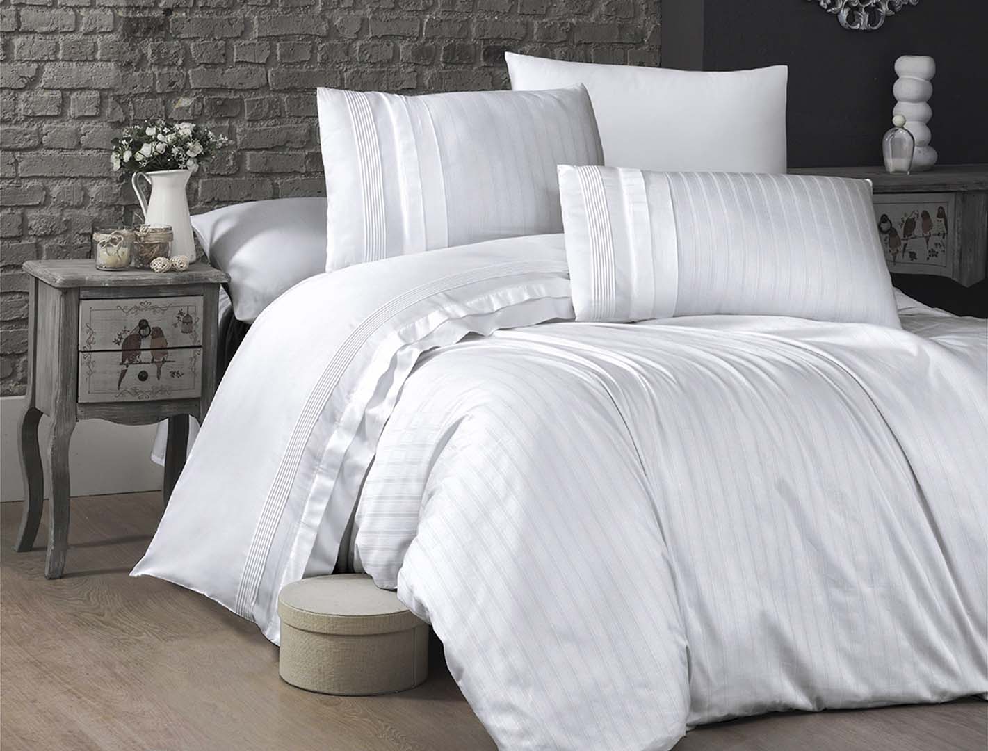 Постільна білизна First Choice Deluxe Satin 200 х 220 см New Trend White