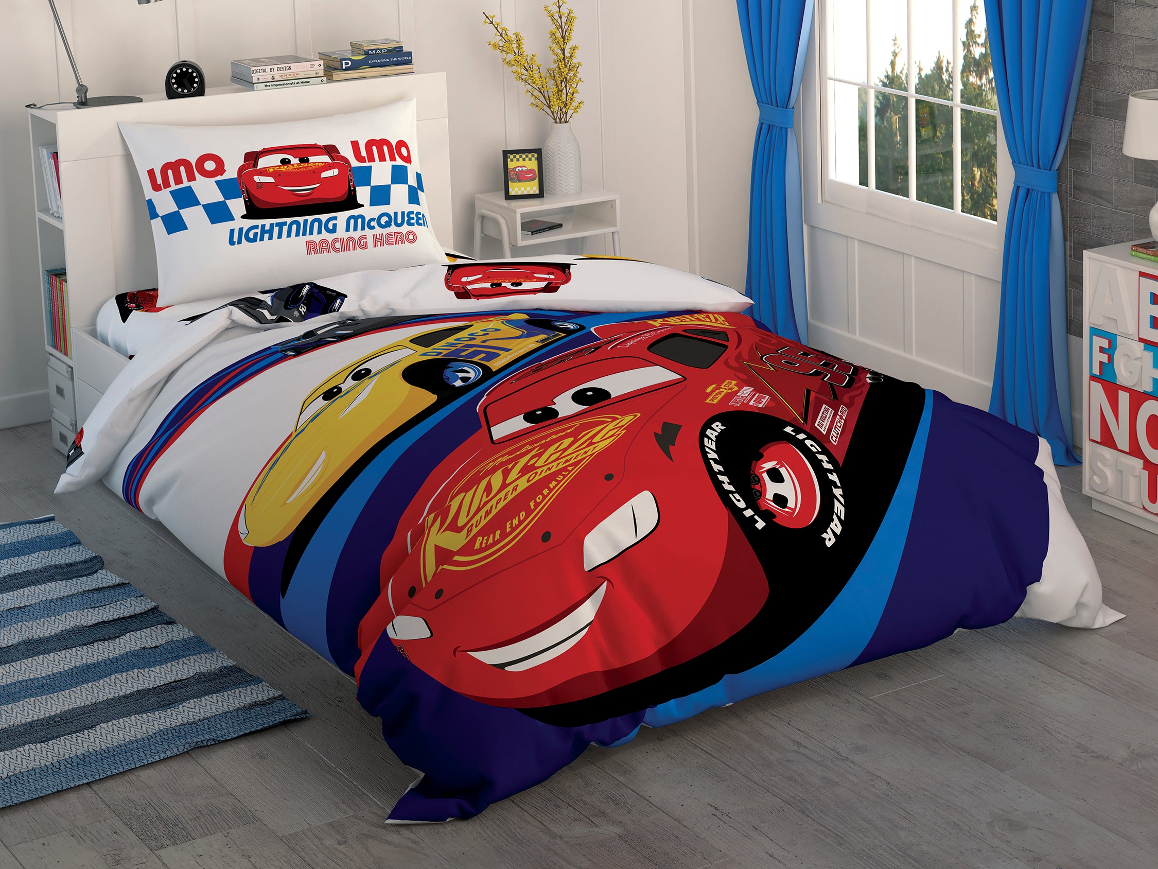 Постільна білизна TAC Disney 160x220 см Cars Race
