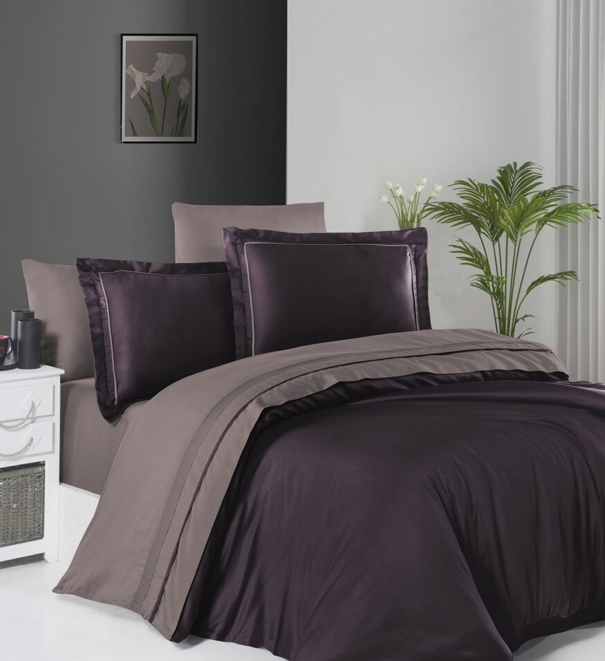Постільна білизна First Choice Deluxe Satin DARK 200 х 220 см Serenity Purple Lilac