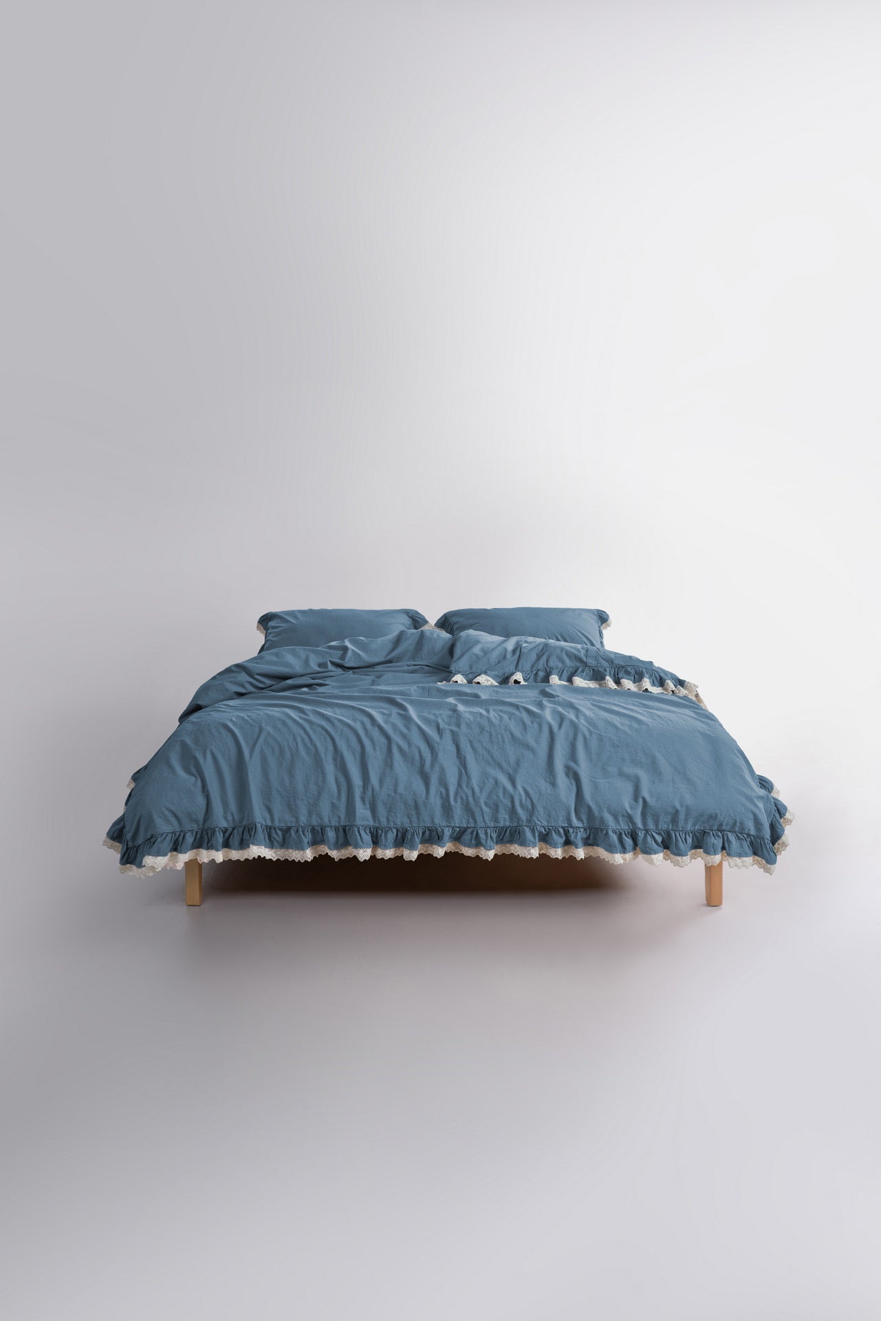 Постільна білизна Limasso Stonewashed Dora 200 х 220 см Akdeniz Mavisi