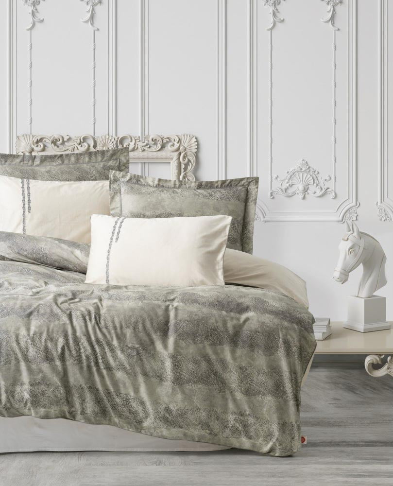 Комплект постільної білизни Cotton Box Elite Saten 200×220 Sendero Haki