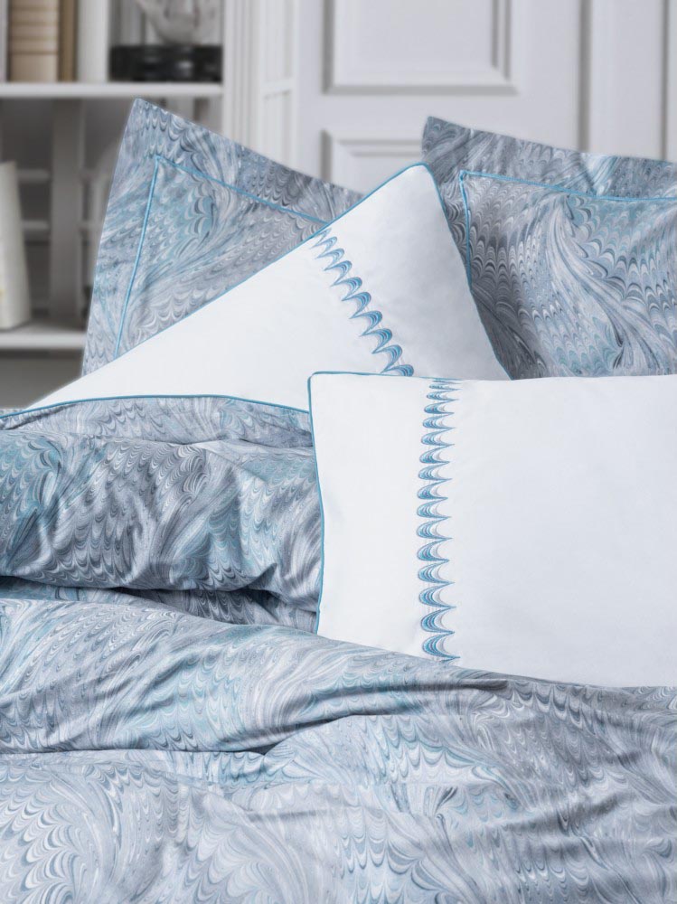 Комплект постільної білизни Cotton Box Elite Saten 200×220 Stilla Mavi