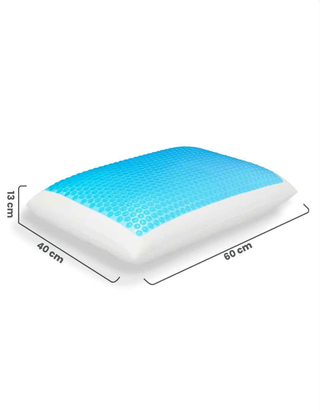 Подушка ортопедична Ergo Foam з ефектом охолодження 60x40x13 см. Evva Gel
