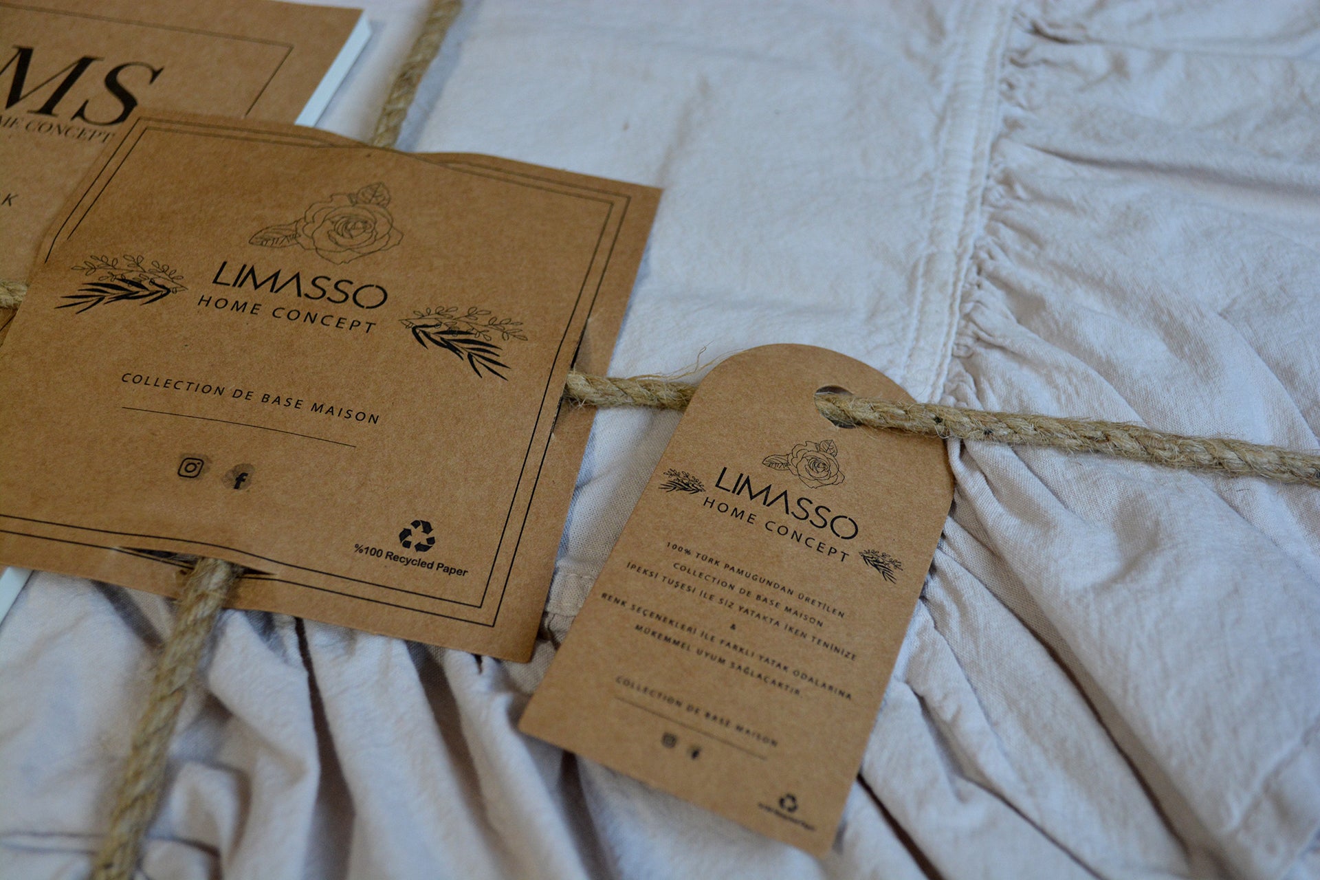 Постільна білизна Limasso Stonewashed Exclusive 200 х 220 см Natural Krem
