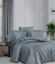 Постільна білизна First Choice Jacquard Satin DARK 200 х 220 см Feodora Dark Grey
