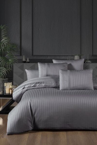 Постільна білизна First Choice Deluxe Satin DARK 200 х 220 см New Trend Quick Silver