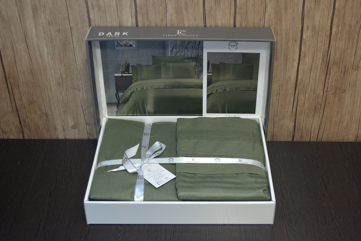 Постільна білизна First Choice Ranforce Deluxe DARK 200 х 220 см Gala Dark Green