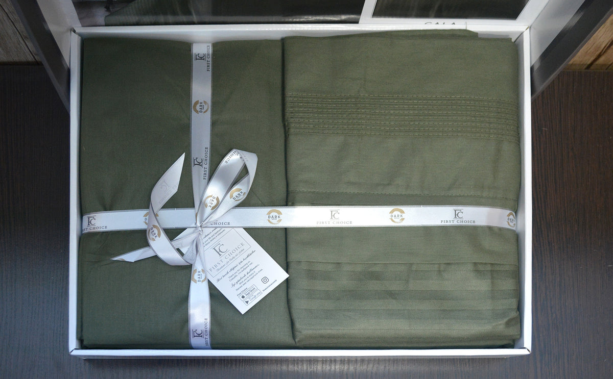 Постільна білизна First Choice Ranforce Deluxe DARK 200 х 220 см Gala Dark Green