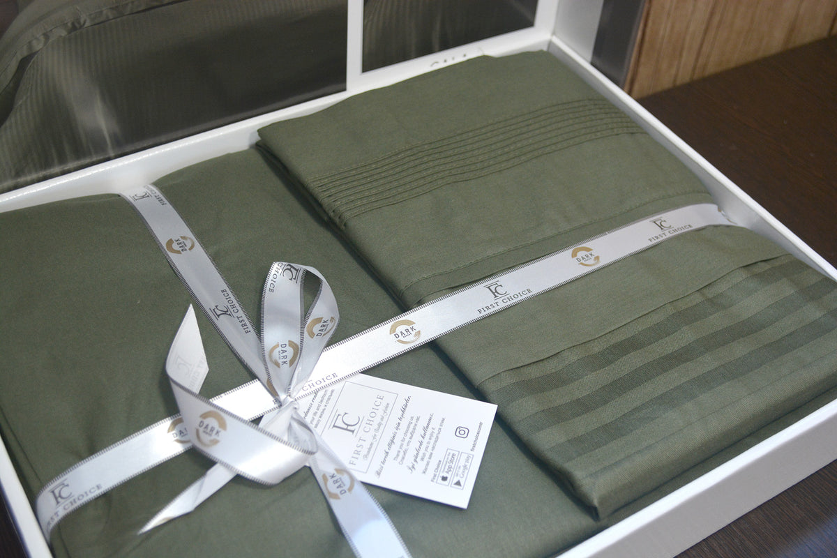Постільна білизна First Choice Ranforce Deluxe DARK 200 х 220 см Gala Dark Green
