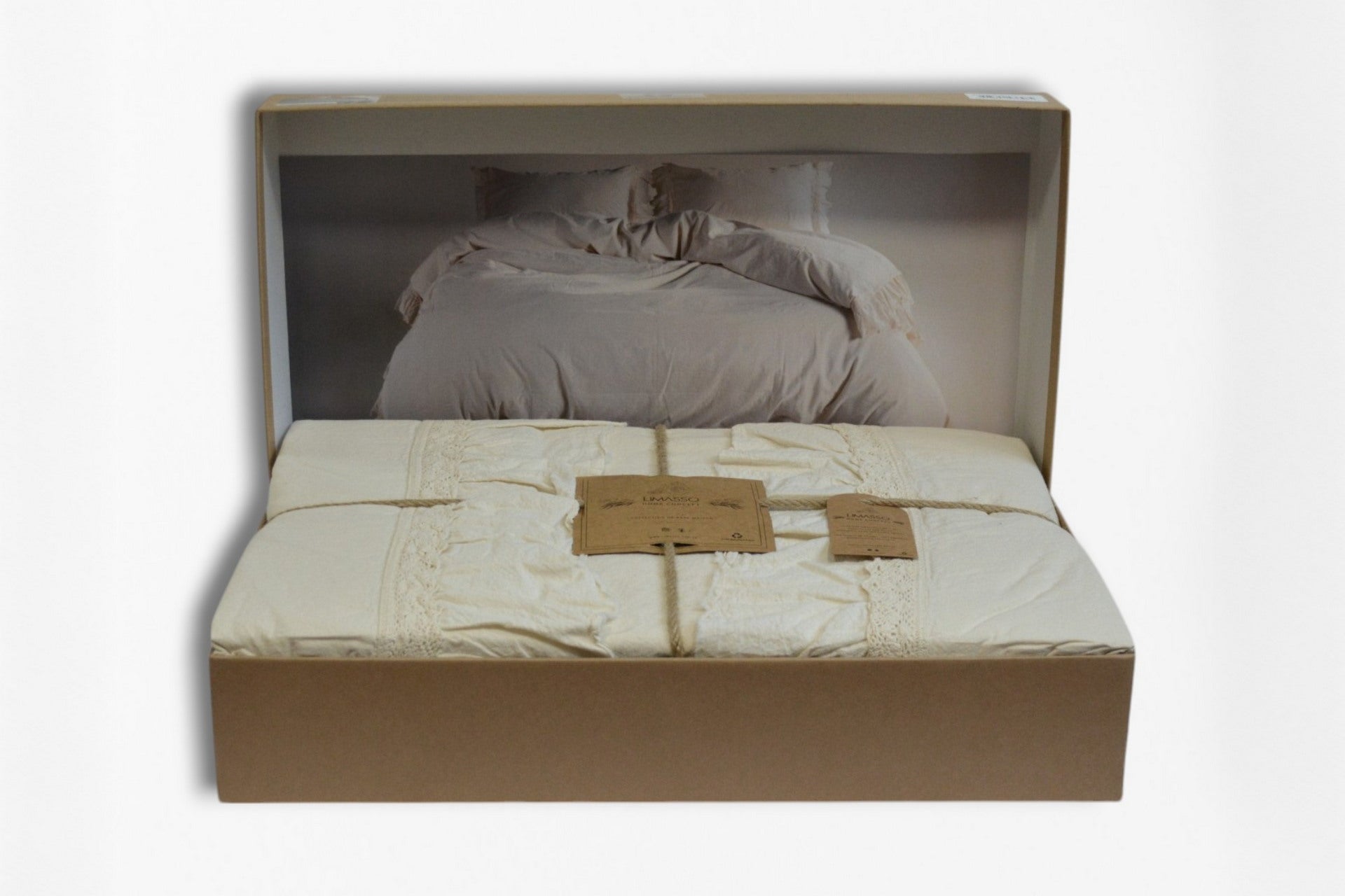 Постільна білизна Limasso Stonewashed Francesca 200 х 220 см Cream