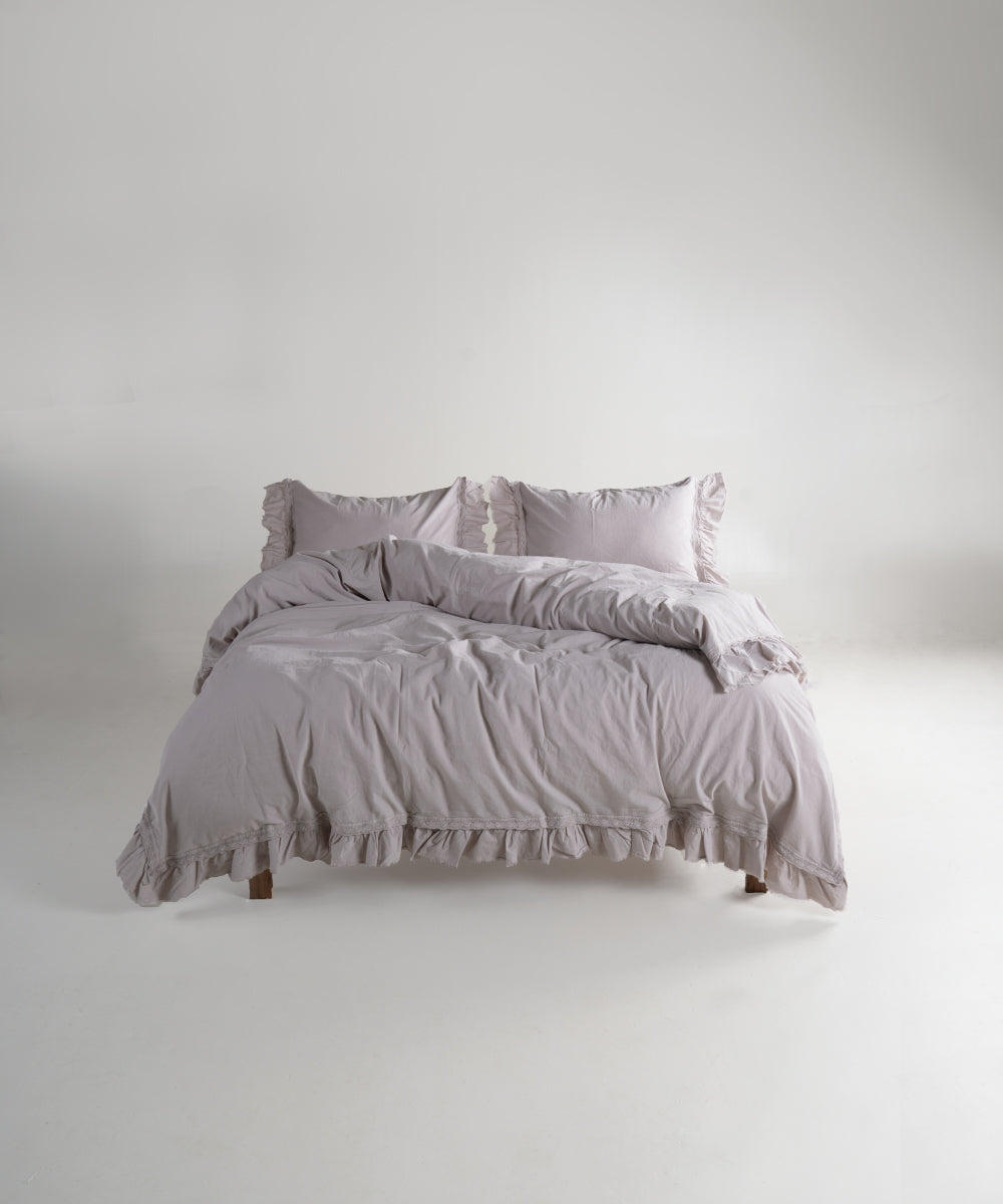 Постільна білизна Limasso Stonewashed Francesca 200 х 220 см Opal Grey