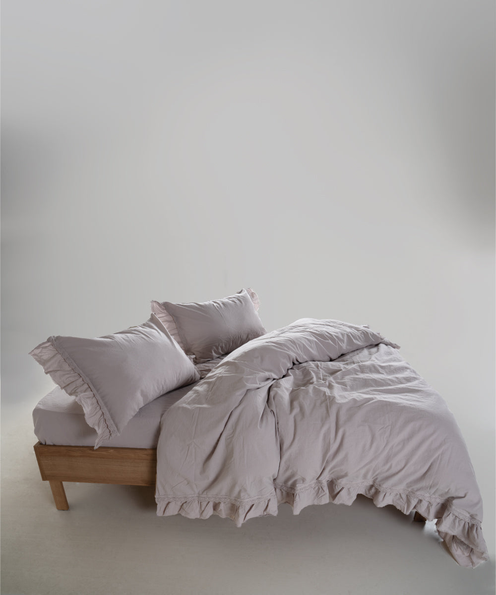 Постільна білизна Limasso Stonewashed Francesca 200 х 220 см Opal Grey