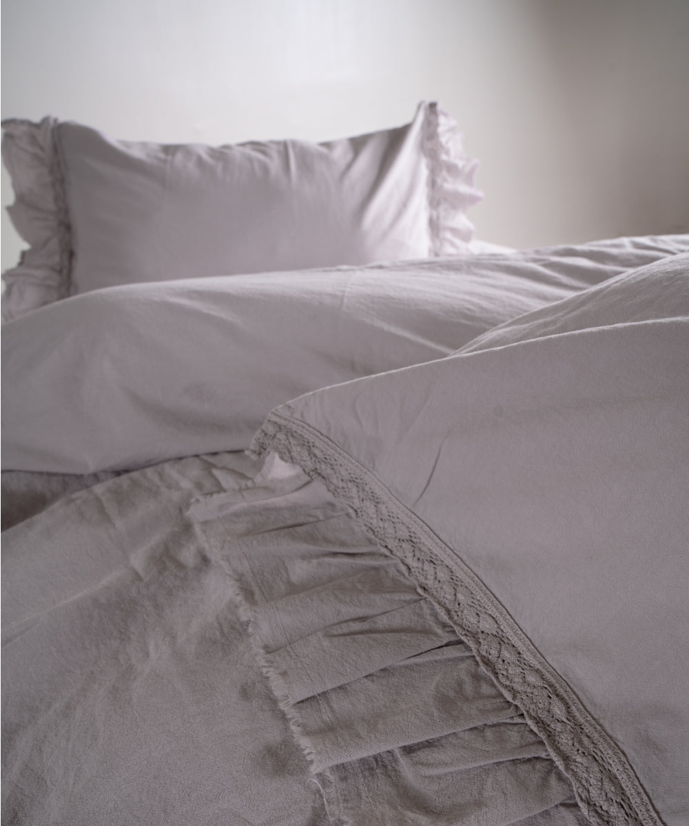 Постільна білизна Limasso Stonewashed Francesca 200 х 220 см Opal Grey