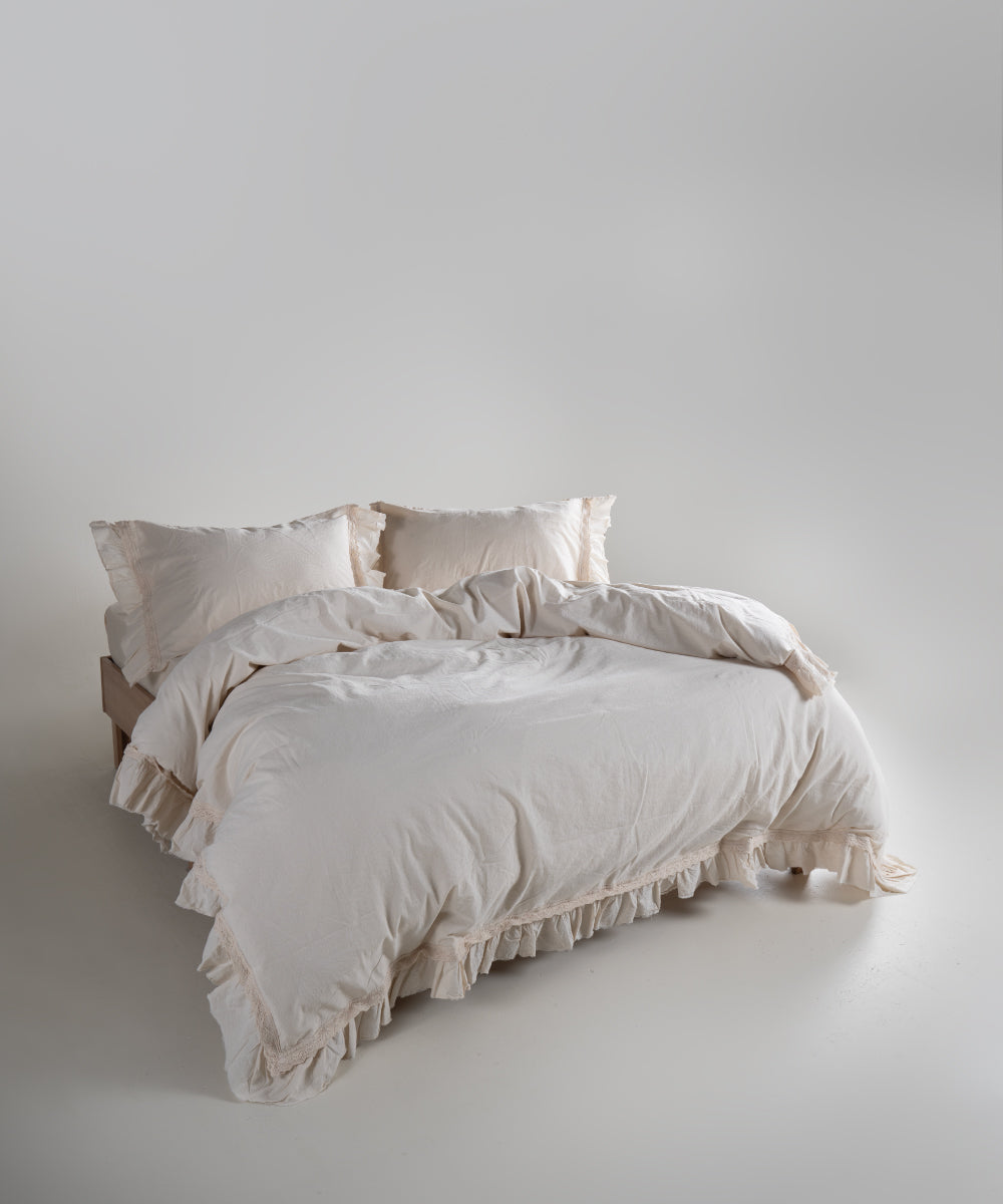 Постільна білизна Limasso Stonewashed Francesca 200 х 220 см Cream