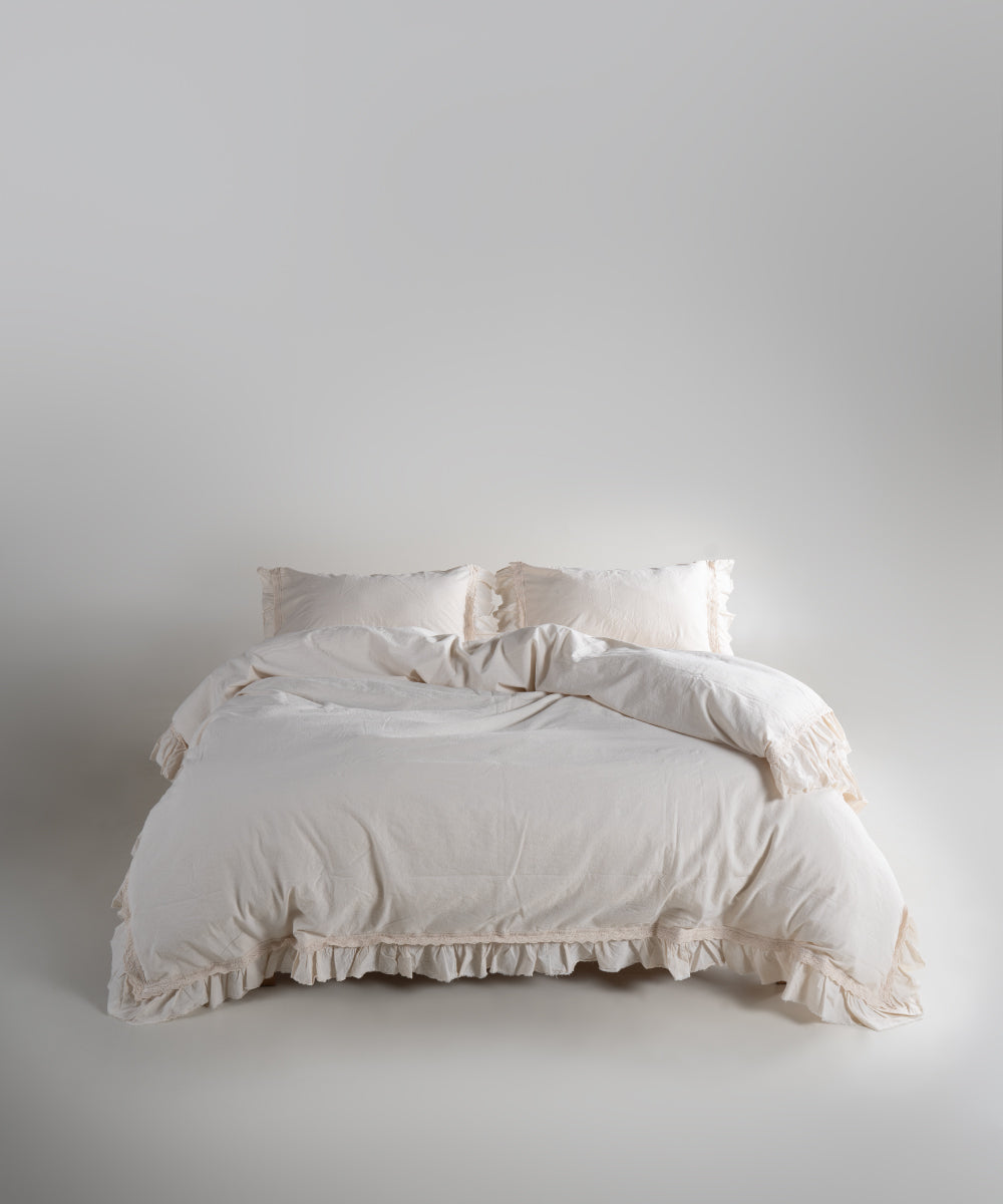 Постільна білизна Limasso Stonewashed Francesca 200 х 220 см Cream