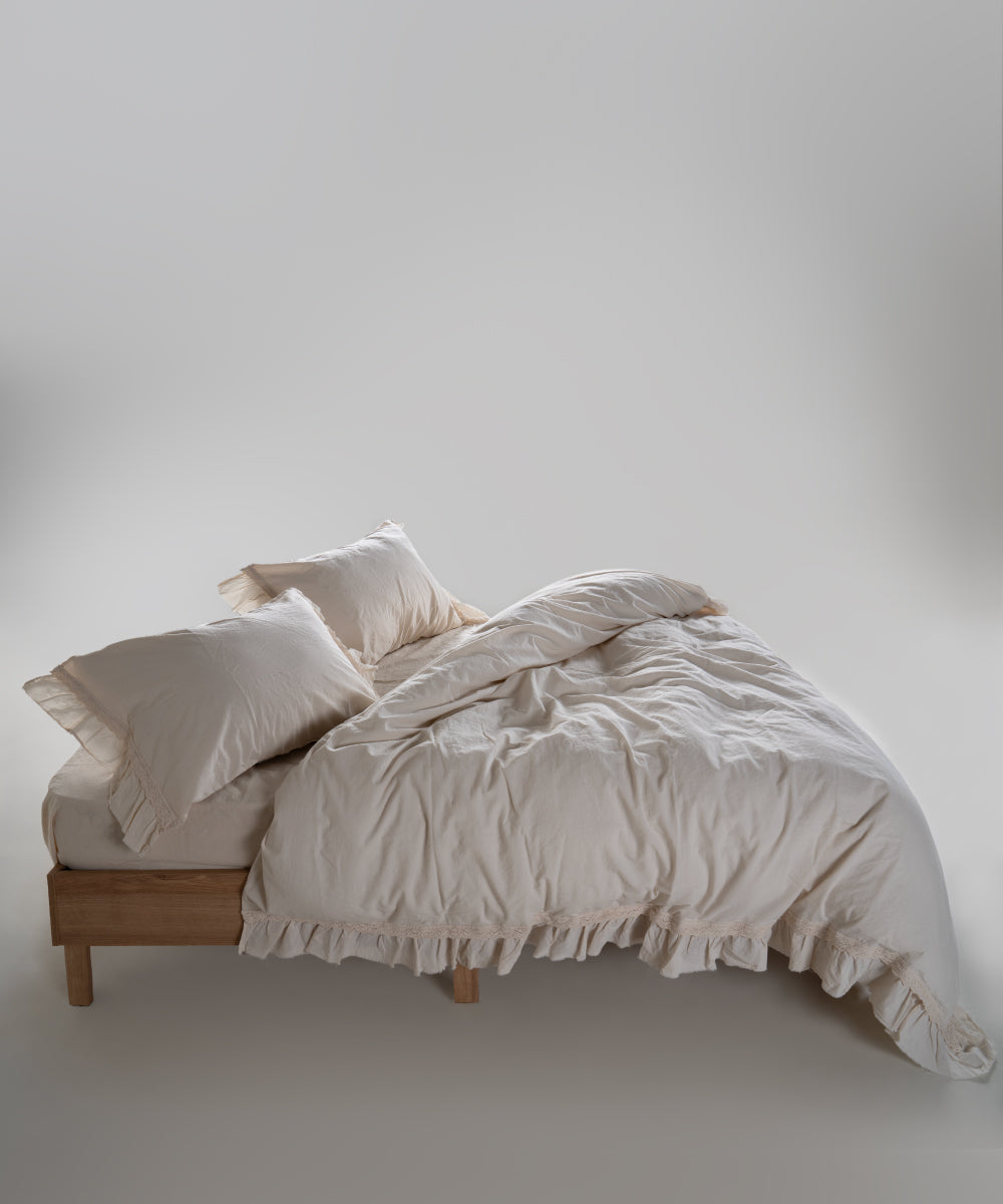 Постільна білизна Limasso Stonewashed Francesca 200 х 220 см Cream