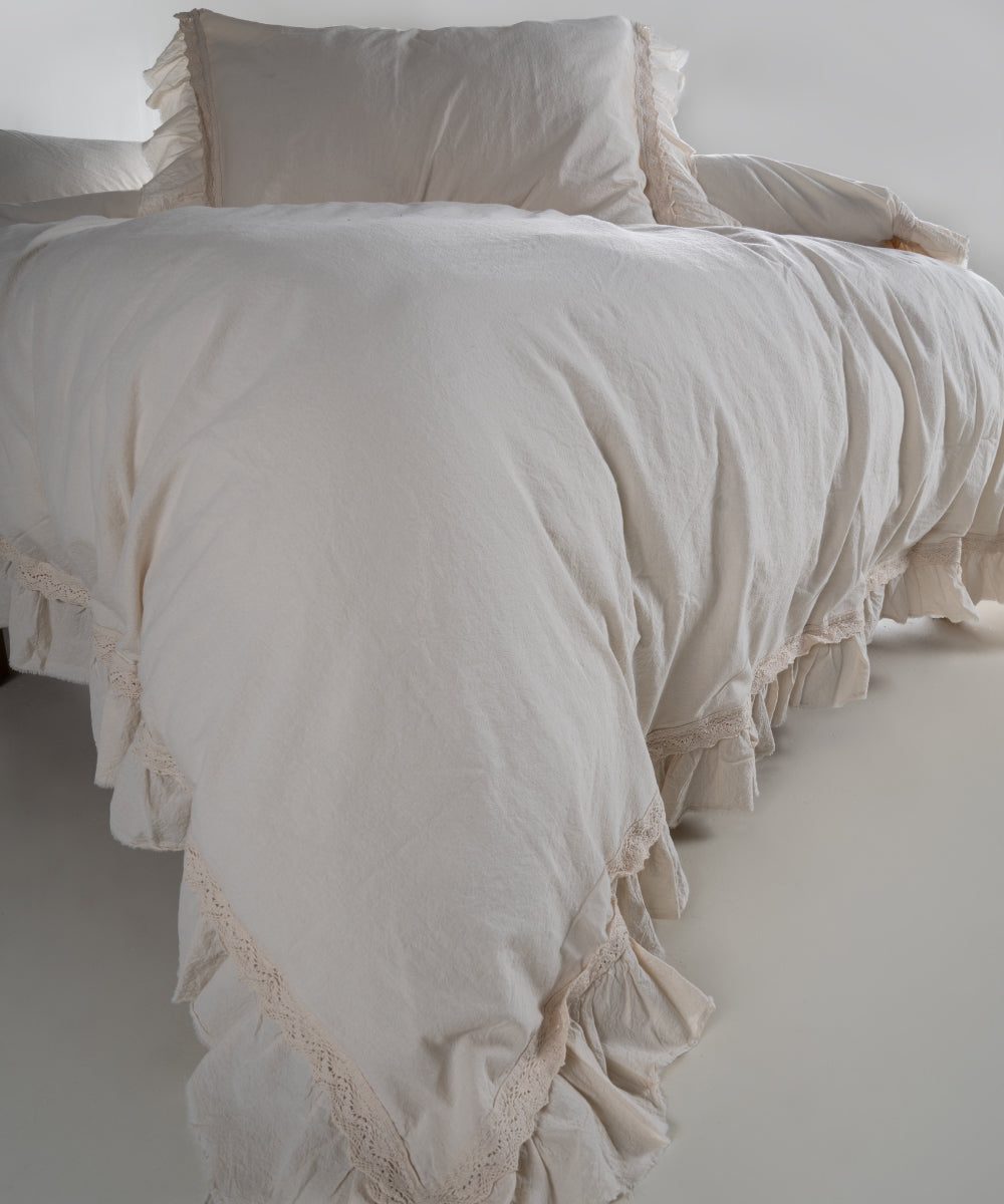 Постільна білизна Limasso Stonewashed Francesca 200 х 220 см Cream