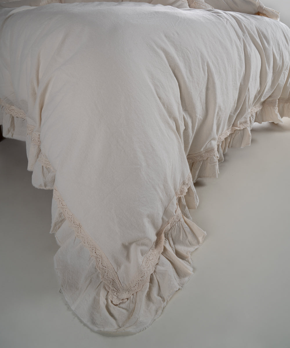 Постільна білизна Limasso Stonewashed Francesca 200 х 220 см Cream