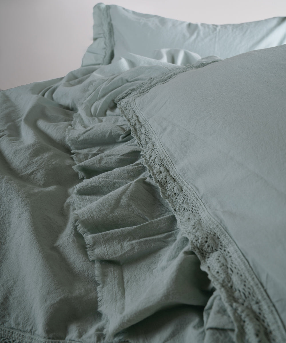 Постільна білизна Limasso Stonewashed Francesca 200 х 220 см Mint