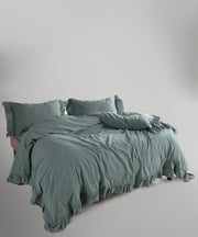 Постільна білизна Limasso Stonewashed Francesca 200 х 220 см Natural Green