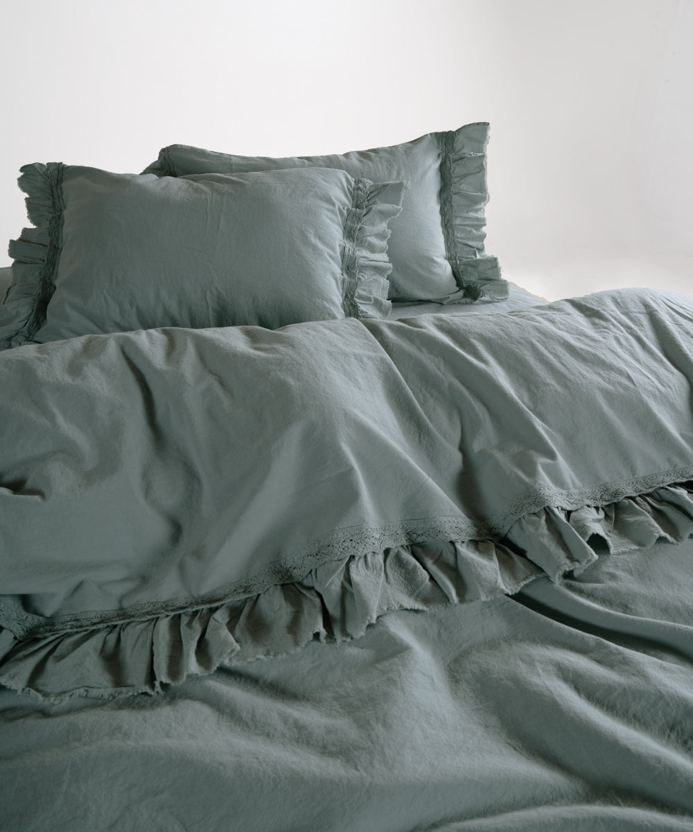 Постільна білизна Limasso Stonewashed Francesca 200 х 220 см Natural Green