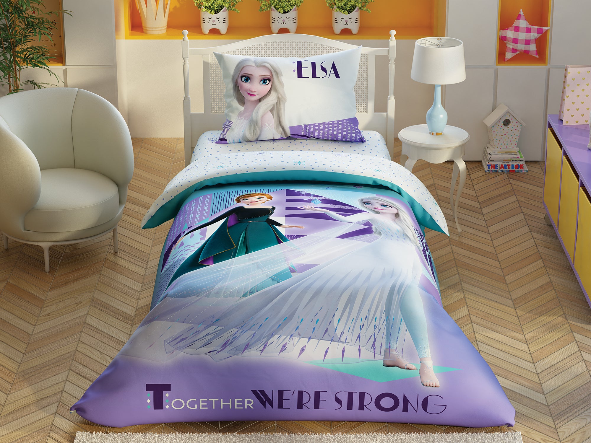 Постільна білизна TAC Disney 160x220 см Frozen 2 Crystal