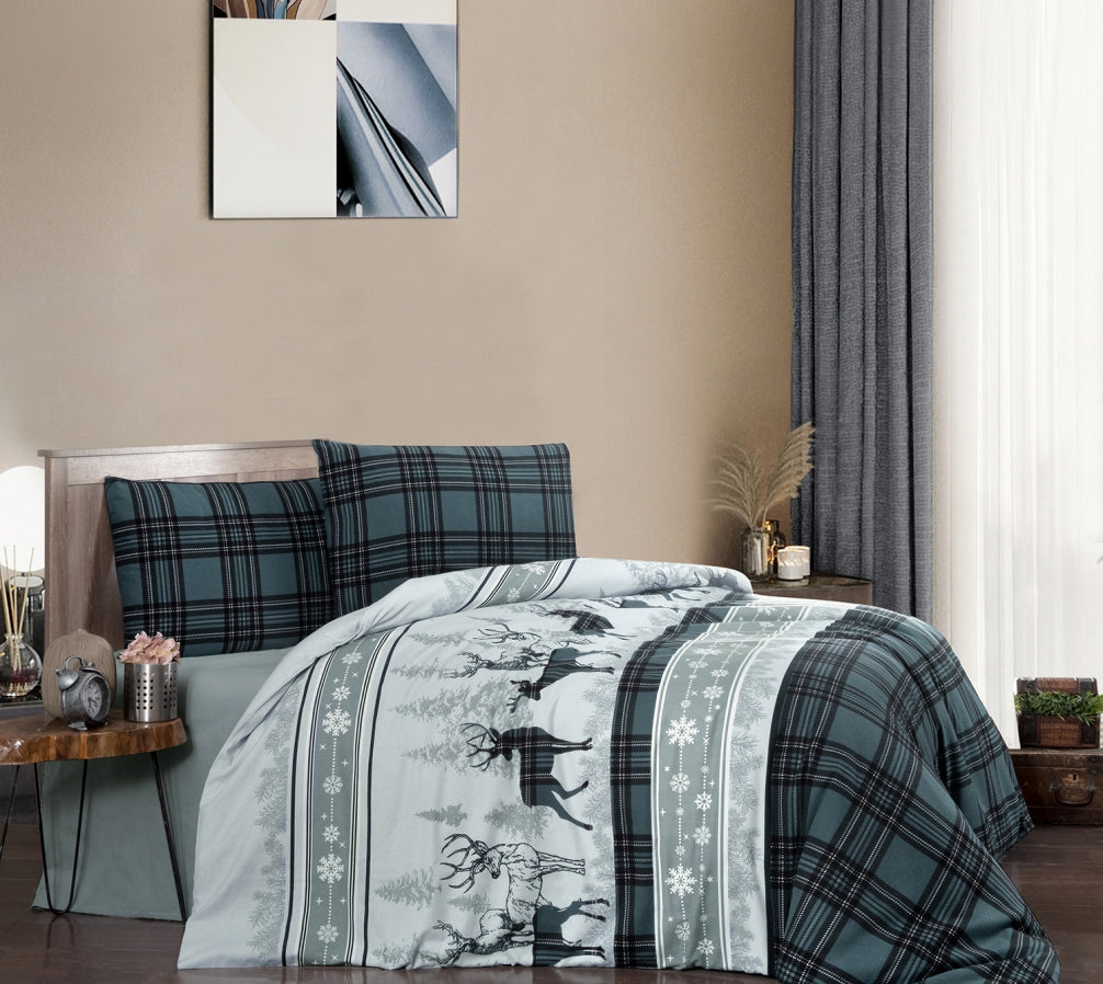 Комплект постільної білизни First Choice Flanel 160x220 см Happiness Green