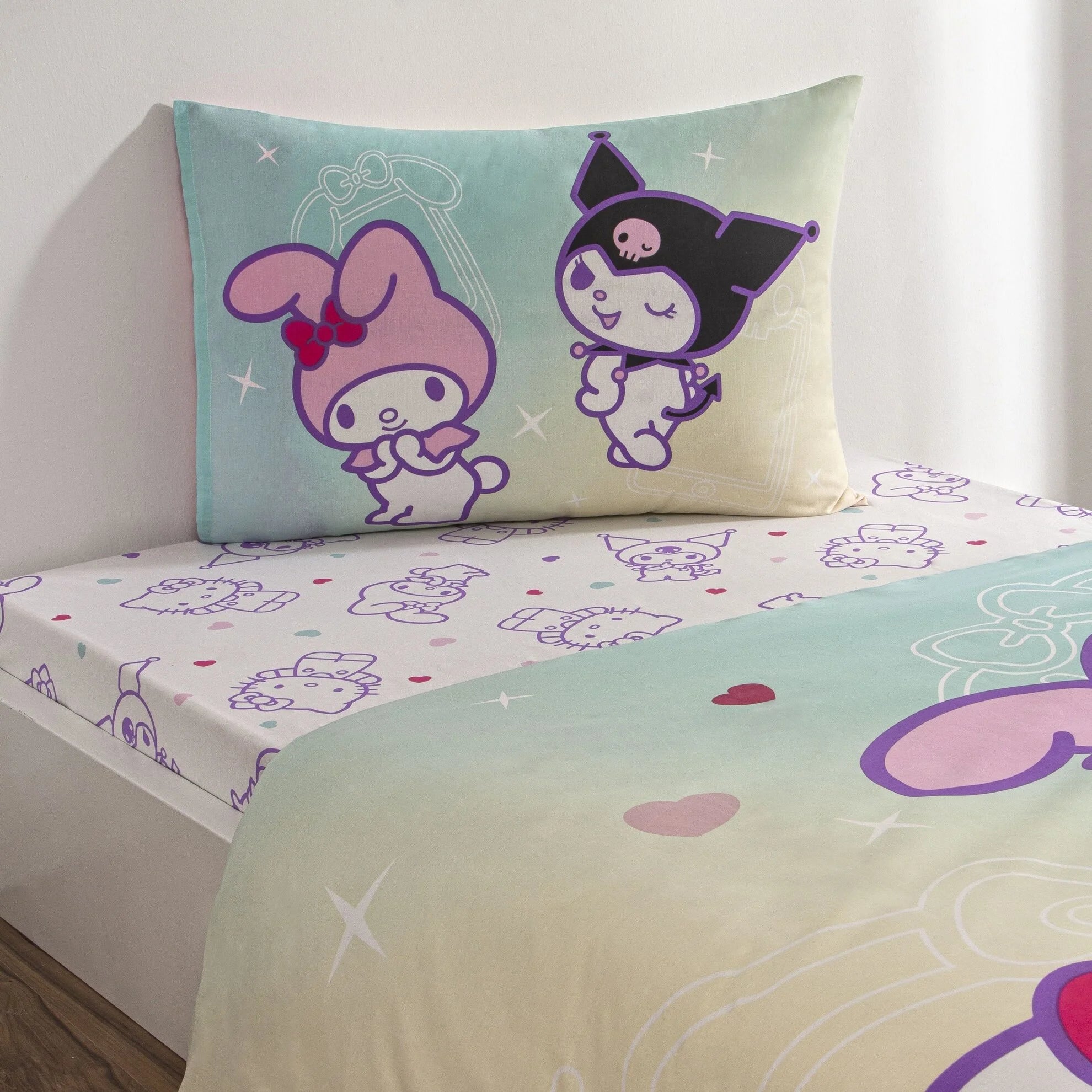 Постільна білизна TAC Disney 160×220 см Hello Kitty & Friends