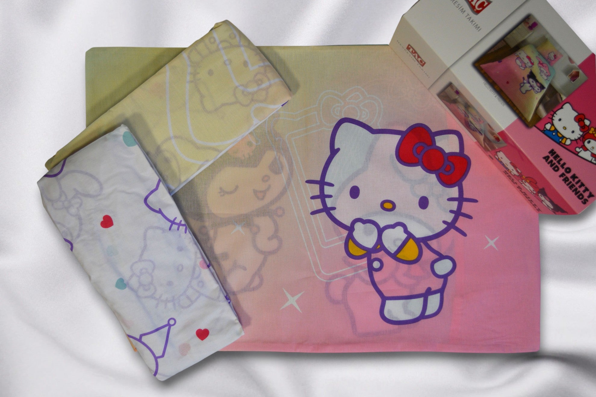 Постільна білизна TAC Disney 160×220 см Hello Kitty & Friends