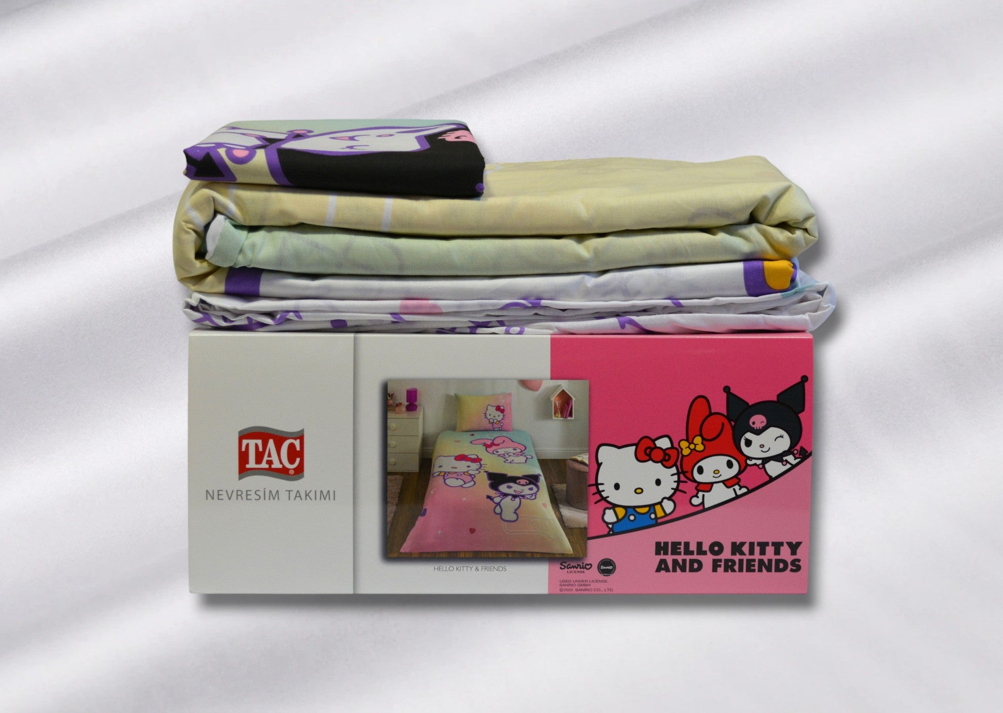 Постільна білизна TAC Disney 160×220 см Hello Kitty & Friends