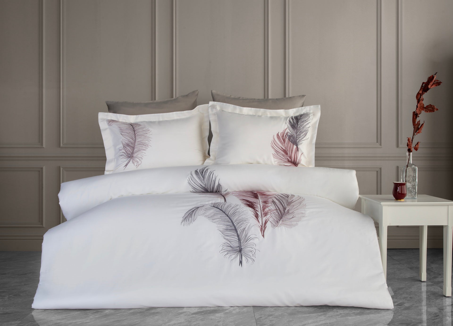 Комплект постільної білизни Dantela Digital Satin 200х220 см Iz Beyaz
