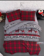 Комплект постільної білизни First Choice Flanel 200x220 см Happiness Red