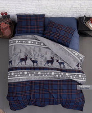 Комплект постільної білизни First Choice Flanel 160x220 см Happiness Navy Blue