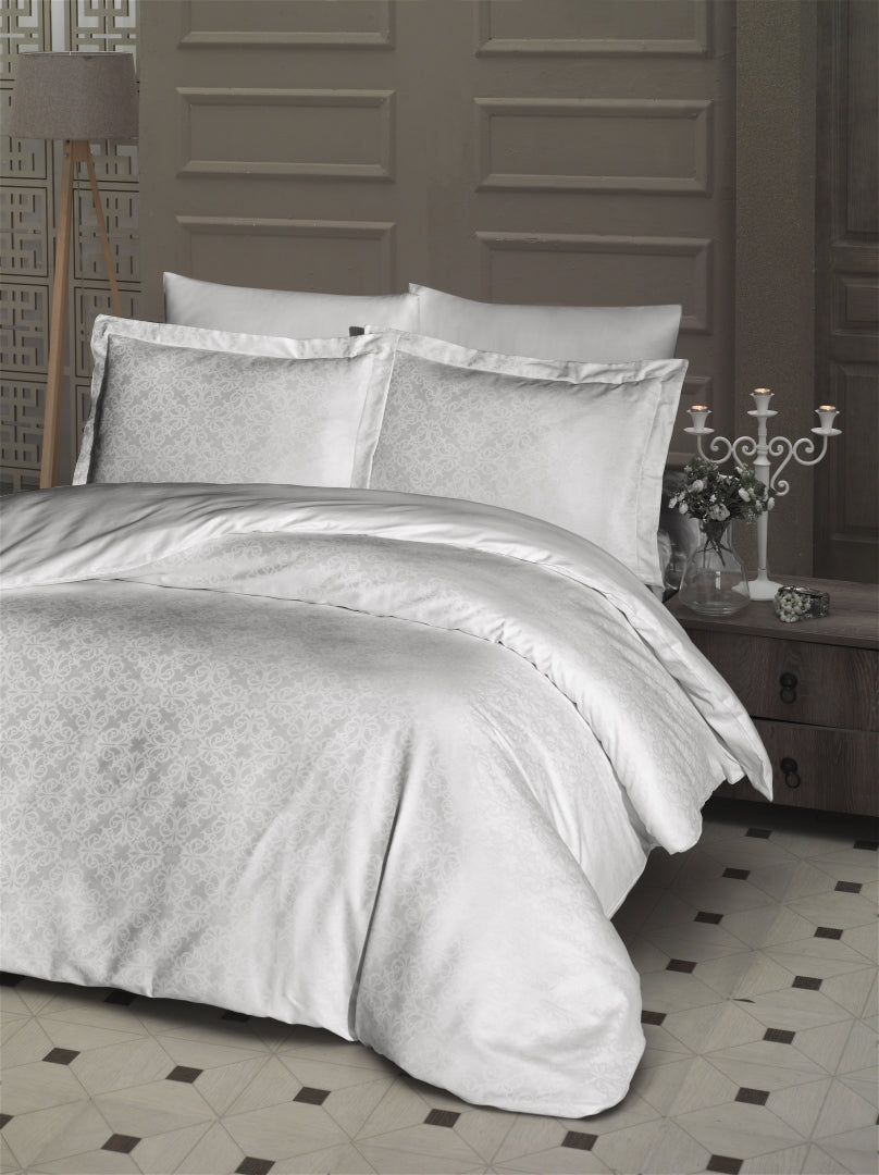 Постільна білизна First Choice Jacquard Satin 200 х 220 см Lamone Cream