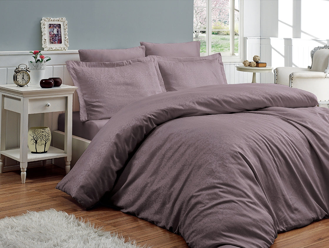 Постільна білизна First Choice Jacquard Satin 200 х 220 см Athena Lilac