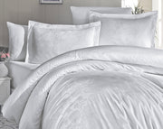 Постільна білизна First Choice Jacquard Satin 200 х 220 см Herra White