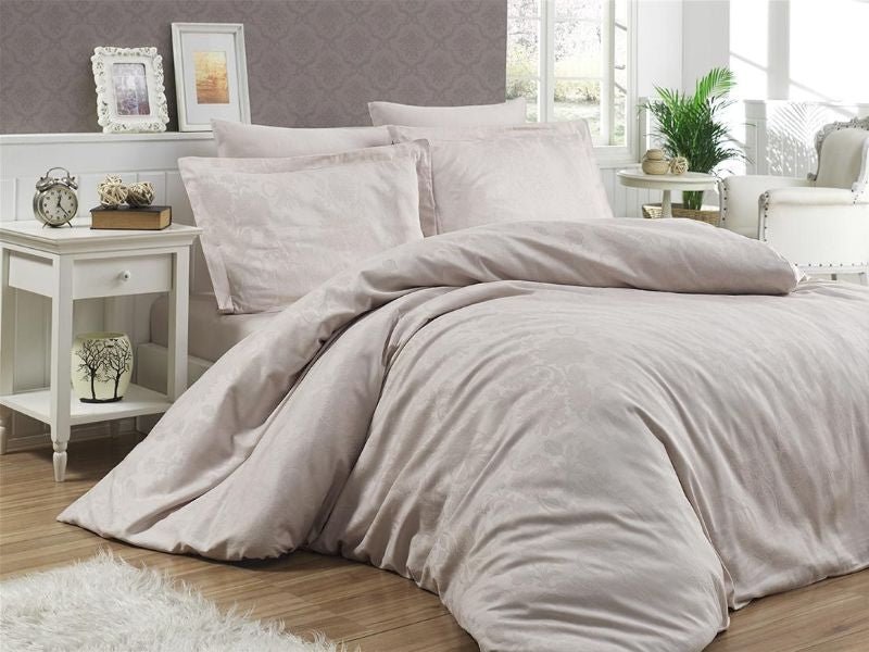 Постільна білизна First Choice Jacquard Satin 200 х 220 см Herra Champagne