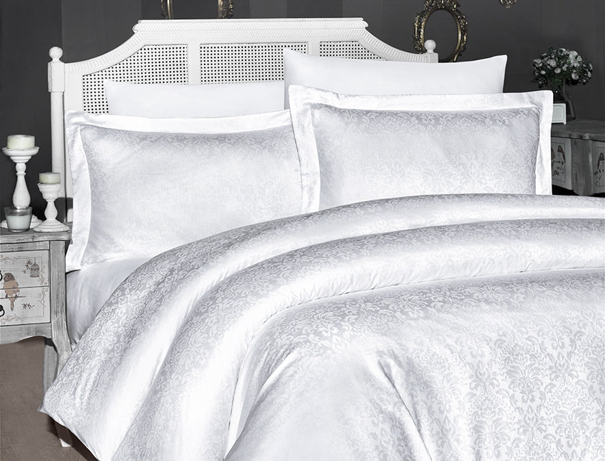 Постільна білизна First Choice Jacquard Satin 200 х 220 см Misra White