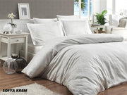 Постільна білизна First Choice Jacquard Satin 200 х 220 см Sofya Cream