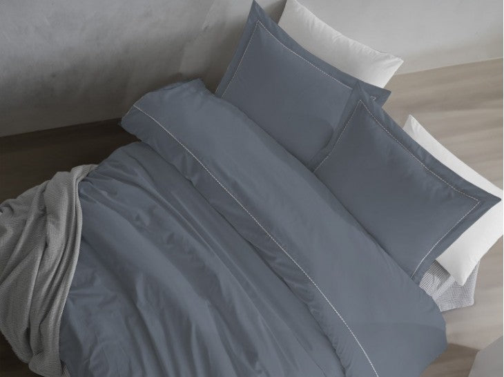 Постільна білизна Turkiz Ranforce Prima 200 х 220 см Kalamaki Grey