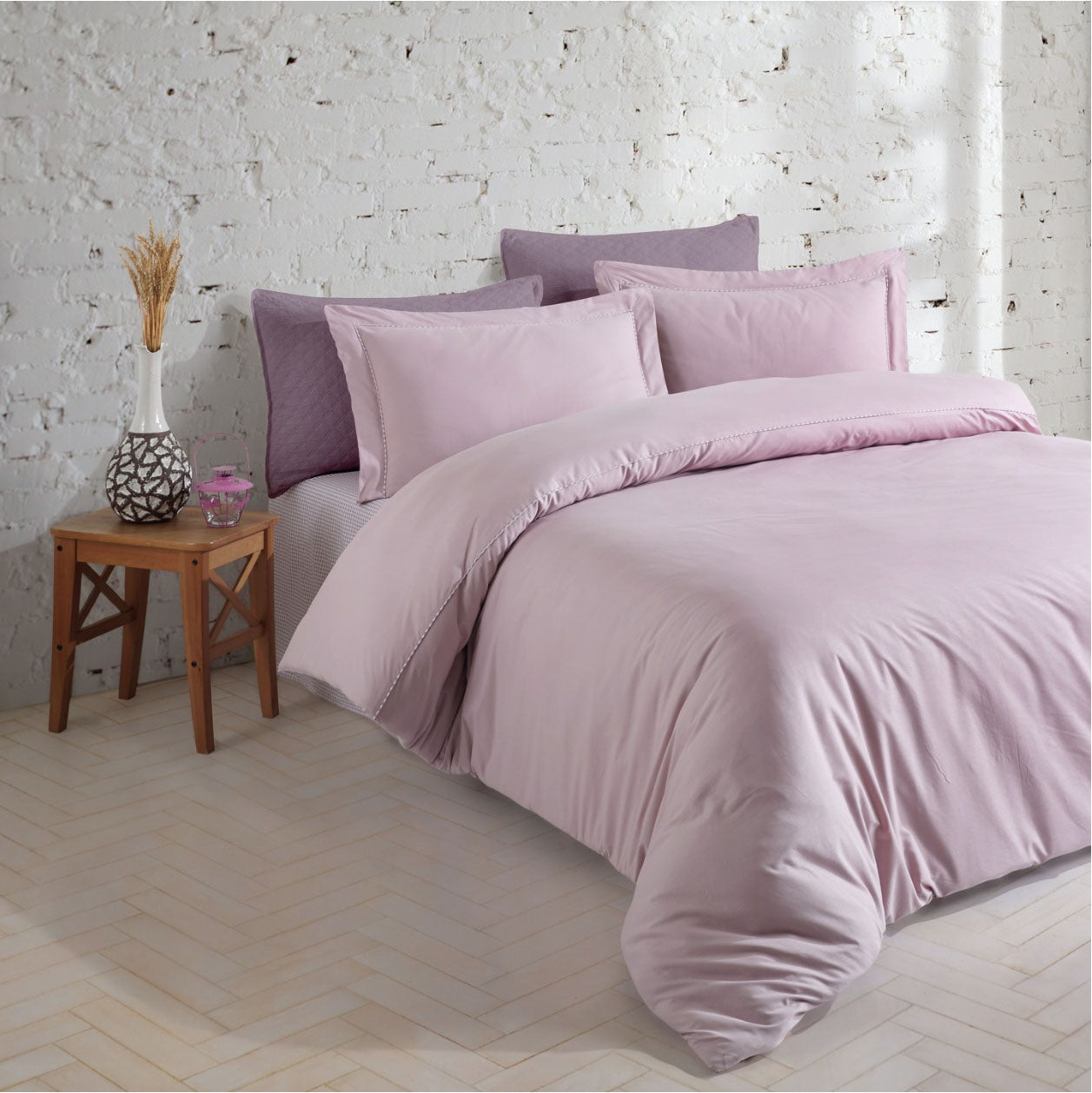 Постільна білизна Turkiz Ranforce Prima 200 х 220 см Kalamaki Violet