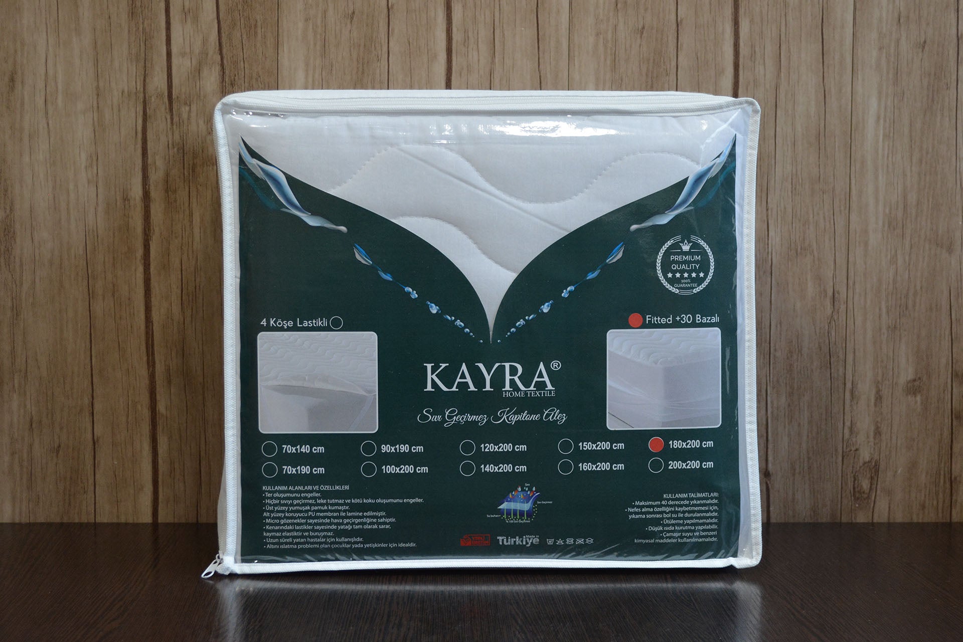 Наматрацник стьобаний водонепроникний Kayra 140х200 см., Білий