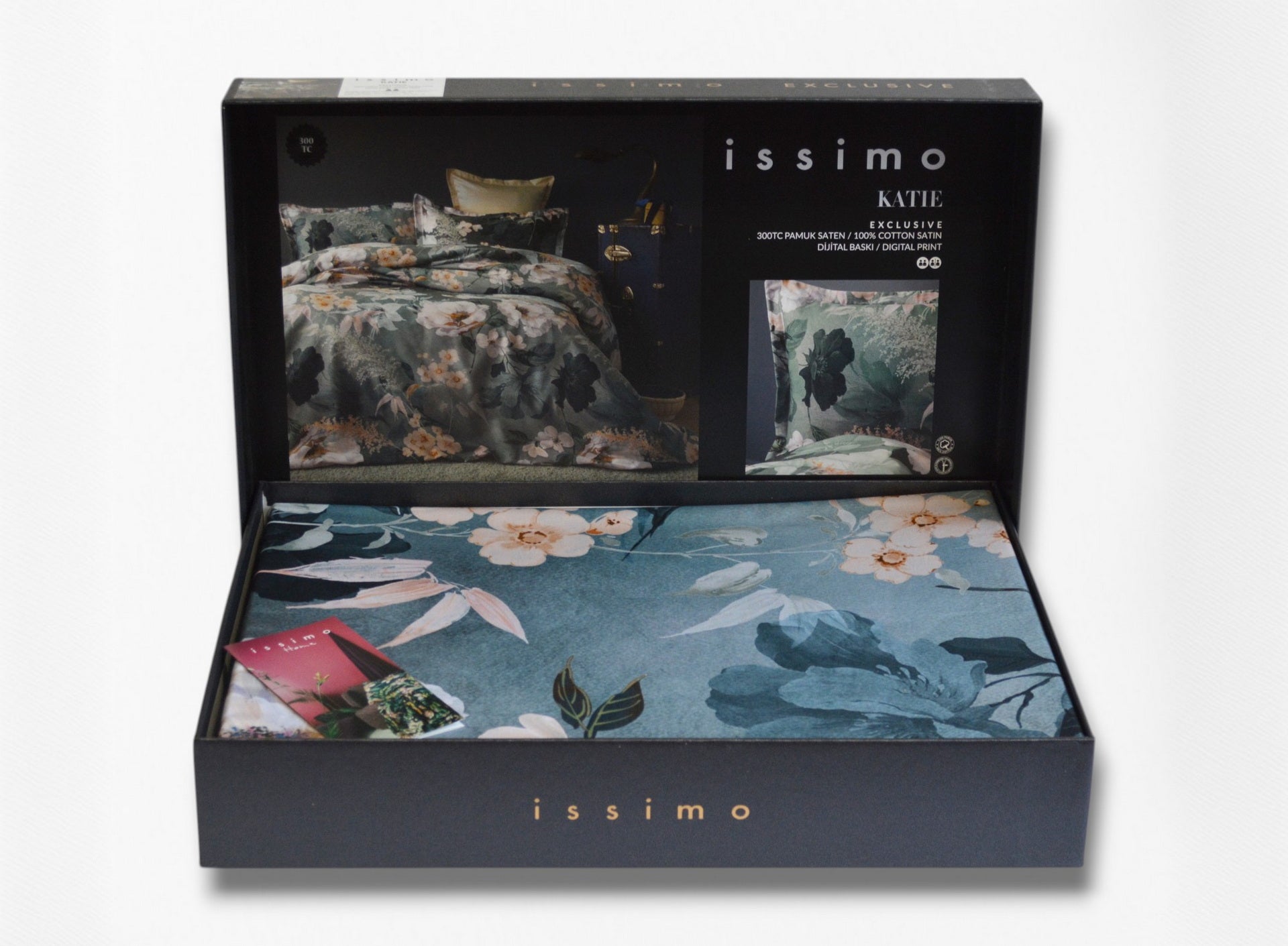 Комплект постільної білизни Issimo Digital Satin 300 TC 200х220 см  Katie